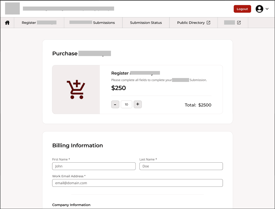 Screenshot of state agency website redesign
