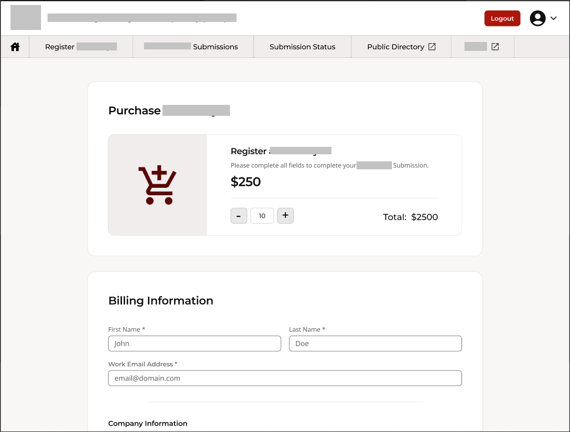 Screenshot of website design project
